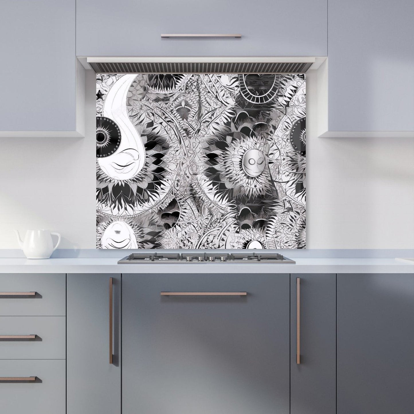 Abstract Moon and Sun Kitchen Splashback