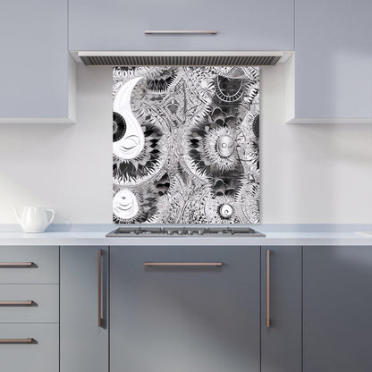 Abstract Moon and Sun Kitchen Splashback