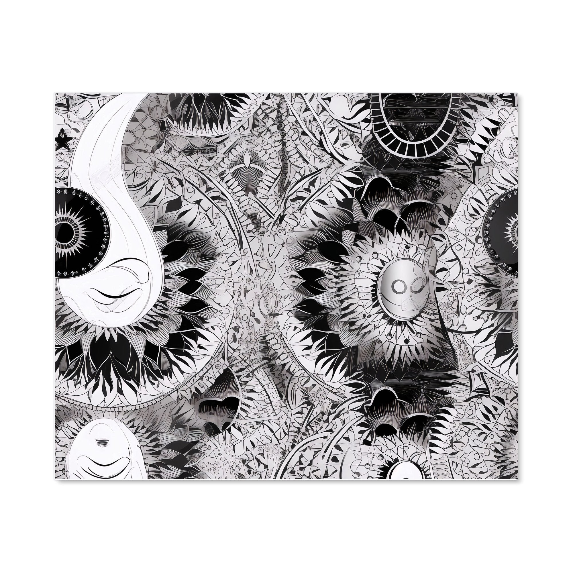 Abstract Moon and Sun Kitchen Splashback
