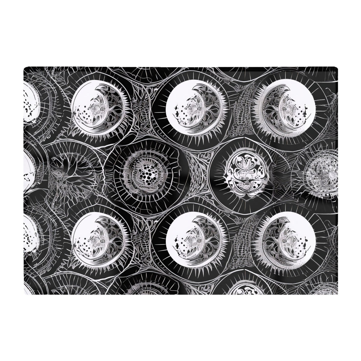 Black White Moon And Sun Glass Chopping Board