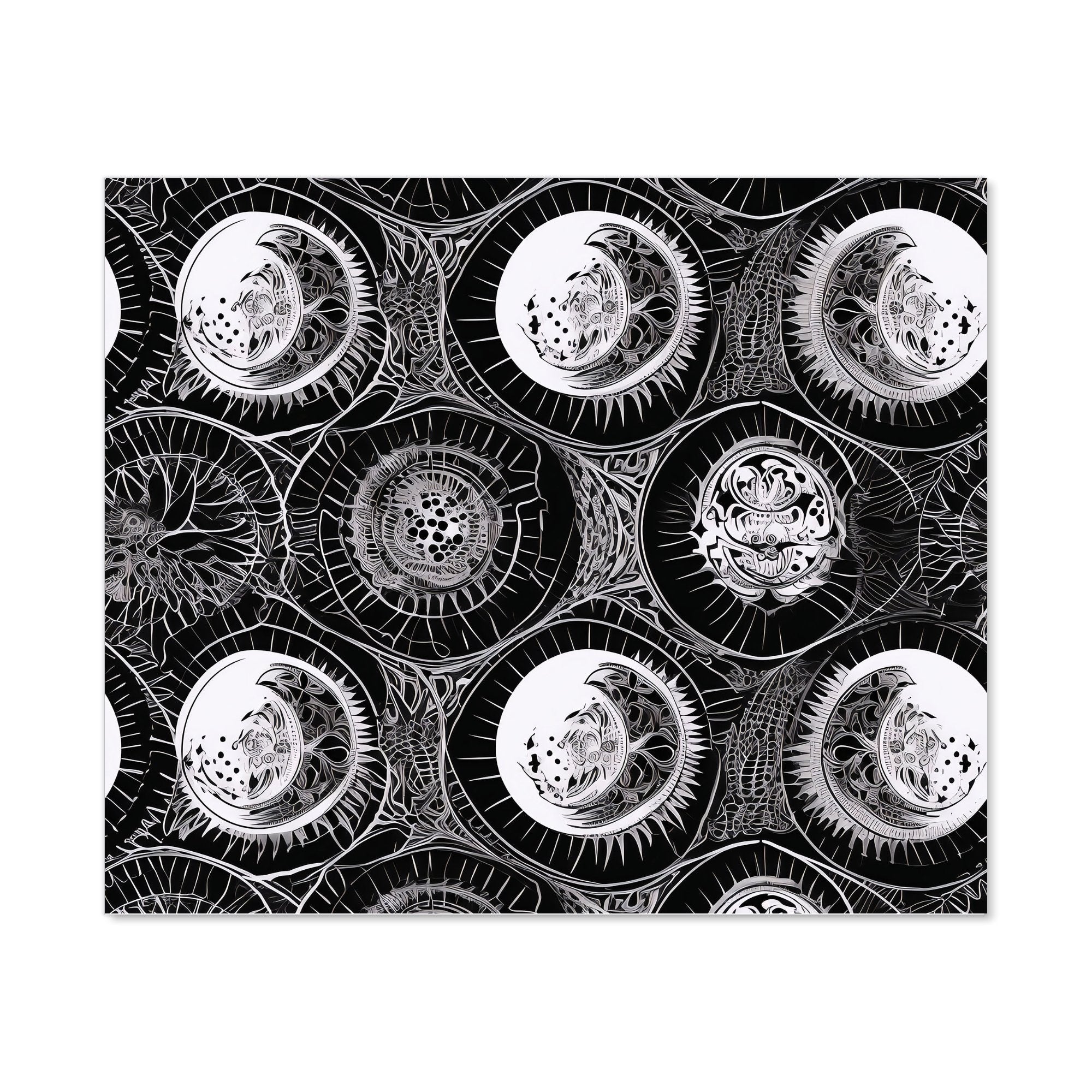 Black White Moon and Sun Kitchen Splashback