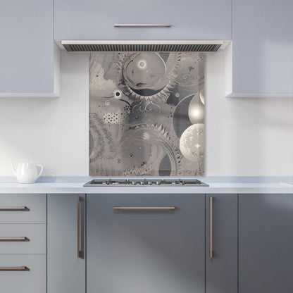 Abstract Moon Shapes Kitchen Splashback