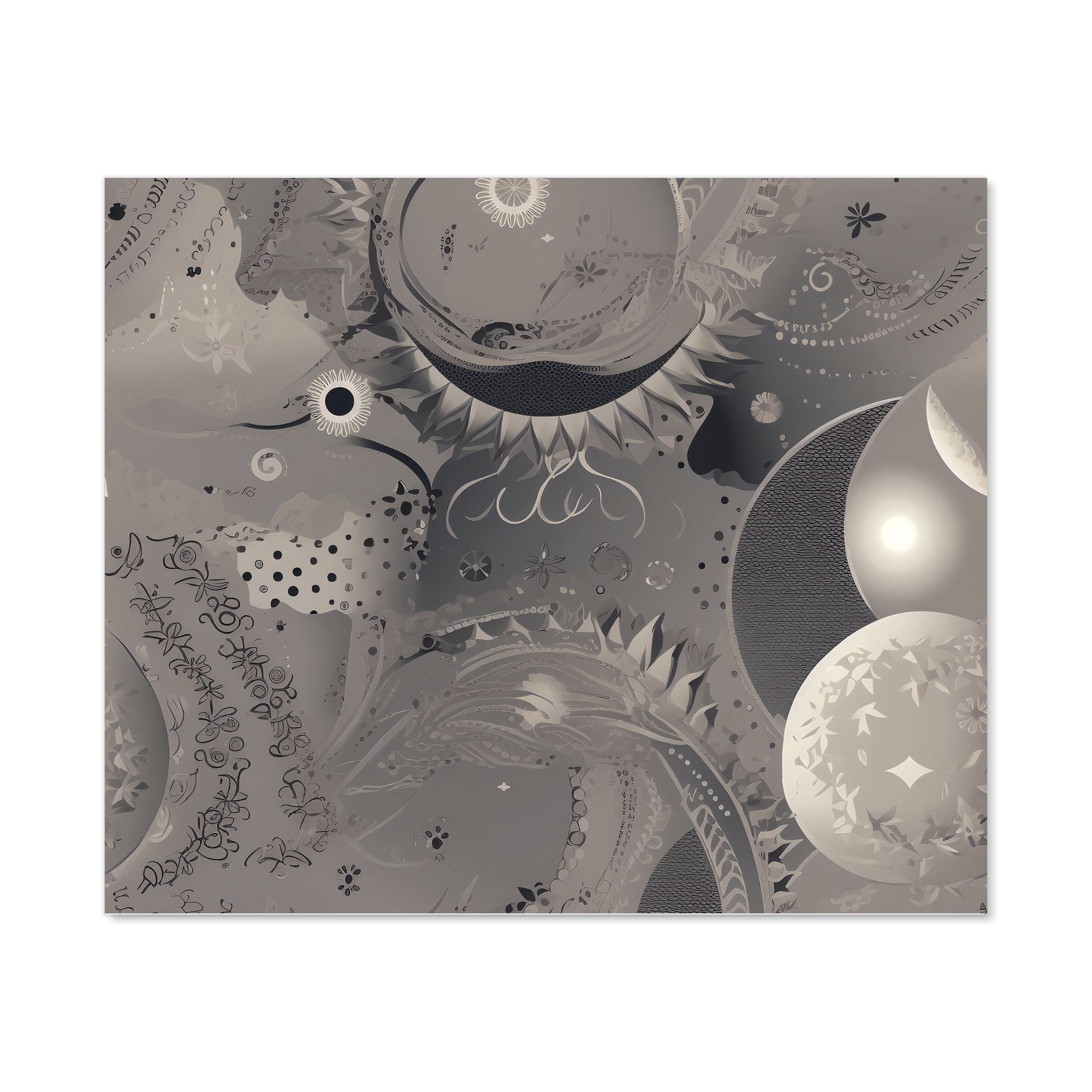 Abstract Moon Shapes Kitchen Splashback