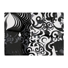 Black Grey Abstract Glass Chopping Board