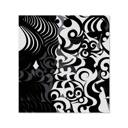 Black Grey Abstract Kitchen Splashback