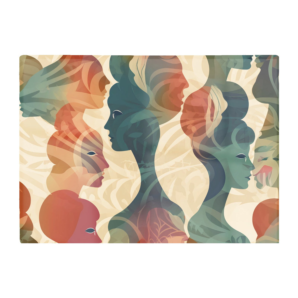 Coloured Silhouette Glass Chopping Board