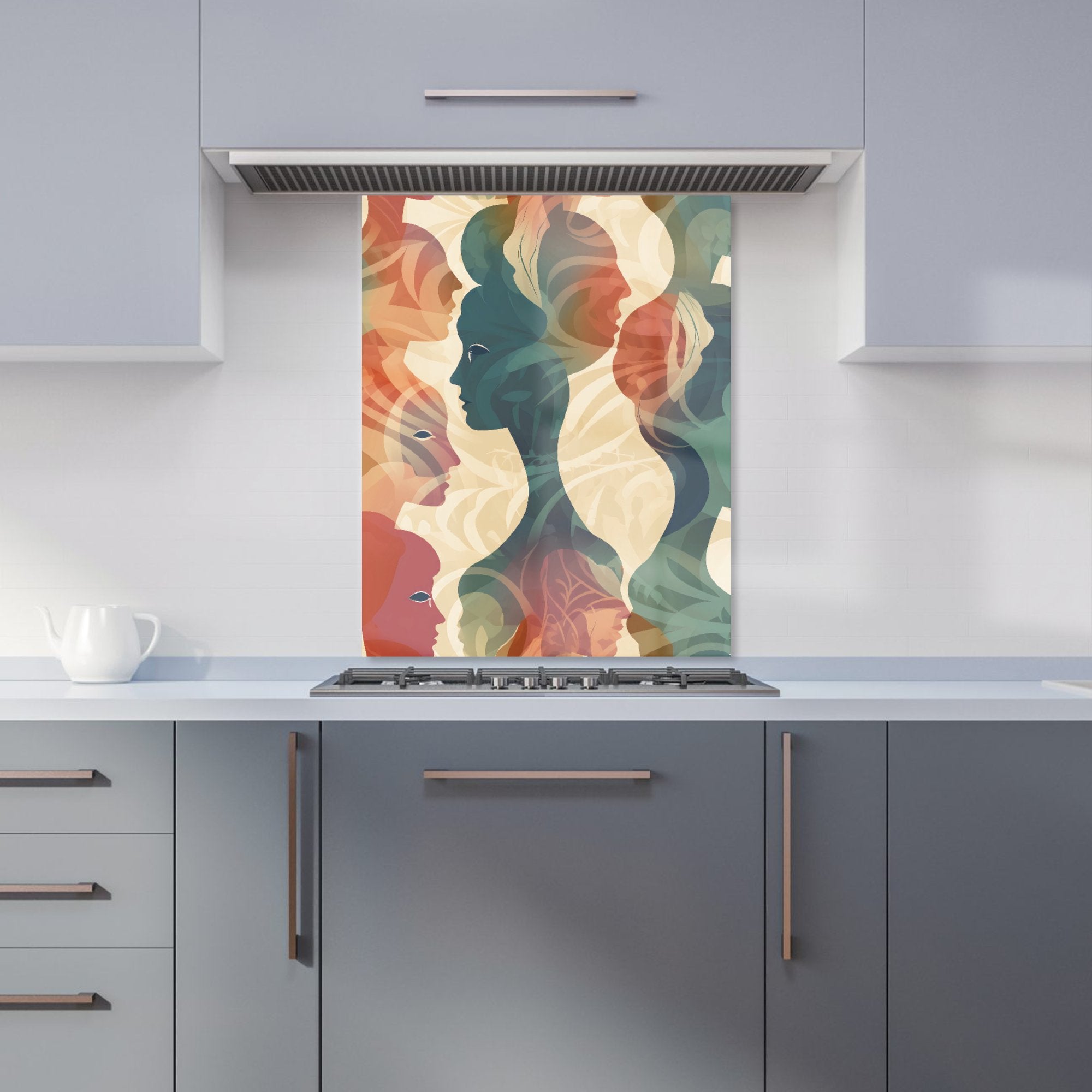 Coloured Silhouette Kitchen Splashback