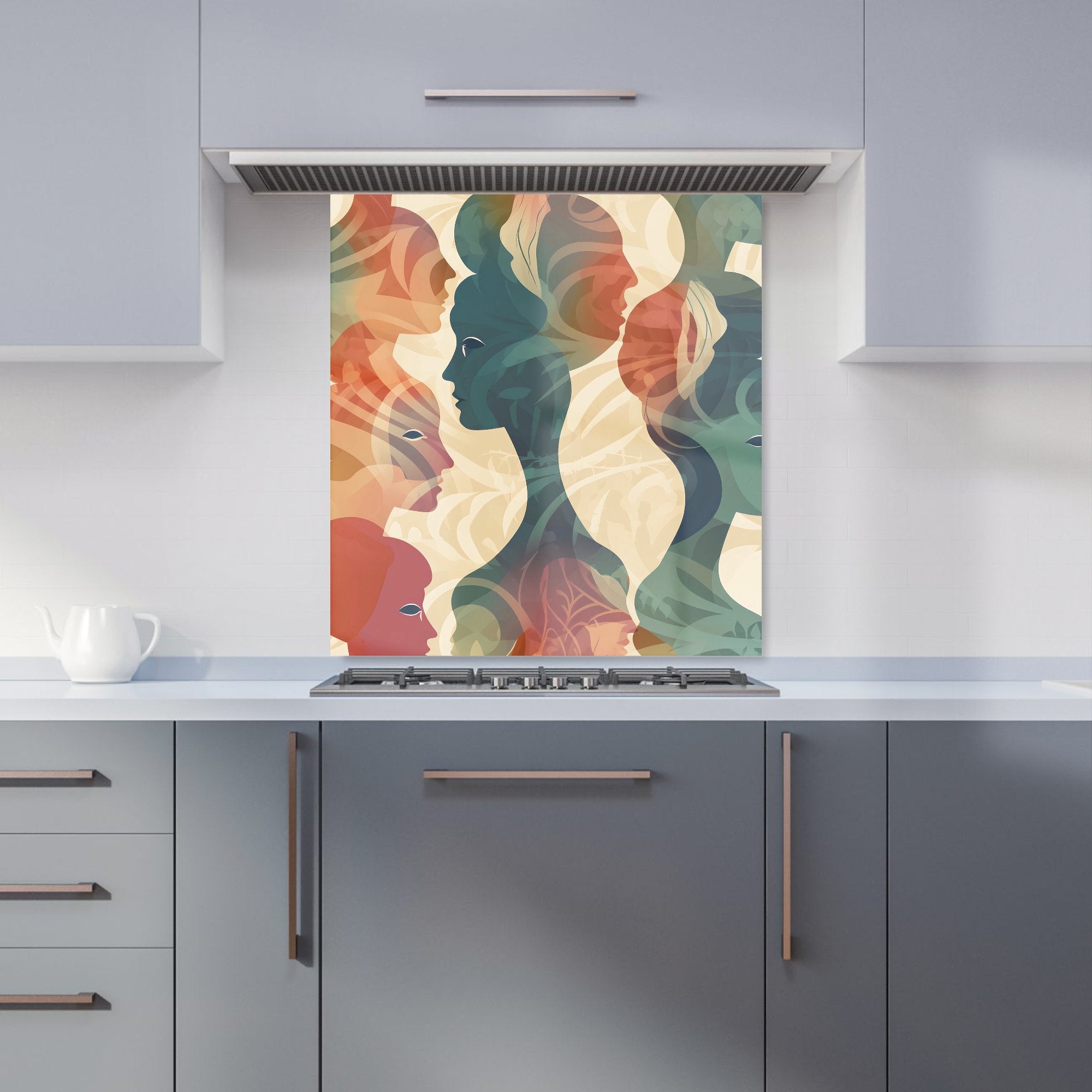 Coloured Silhouette Kitchen Splashback