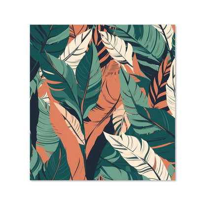 Autumn Tropical Leaves Kitchen Splashback