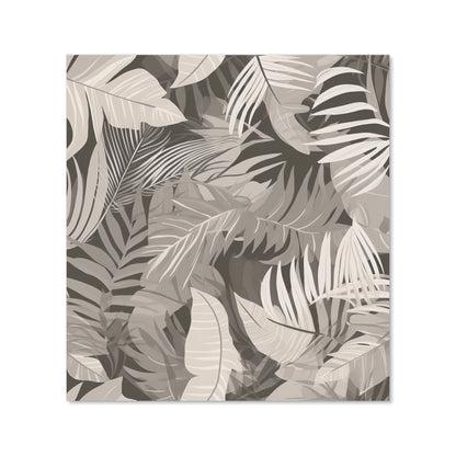 Grey Brown Tropical Leaves Kitchen Splashback