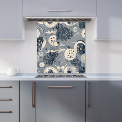 Abstract Moon and Stars Kitchen Splashback