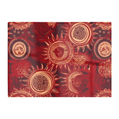 Abstract Red Moon And Sun Glass Chopping Board