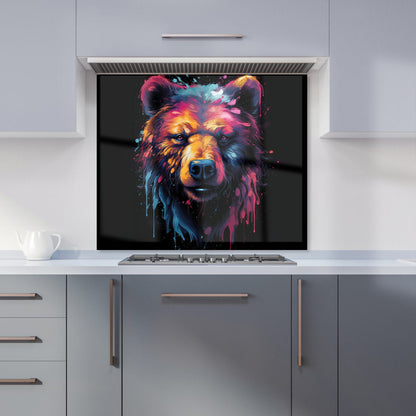 Splashart Bear Face Kitchen Splashback