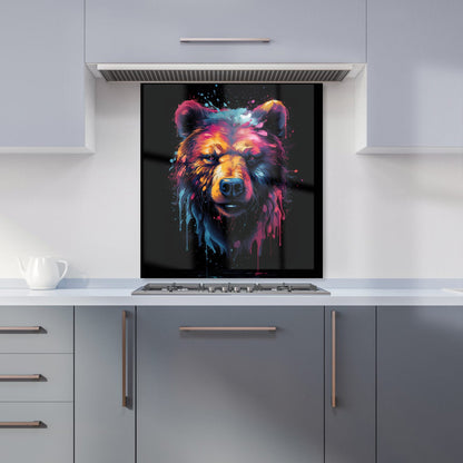 Splashart Bear Face Kitchen Splashback