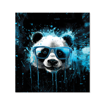 Blue Splashart Panda Face Kitchen Splashback