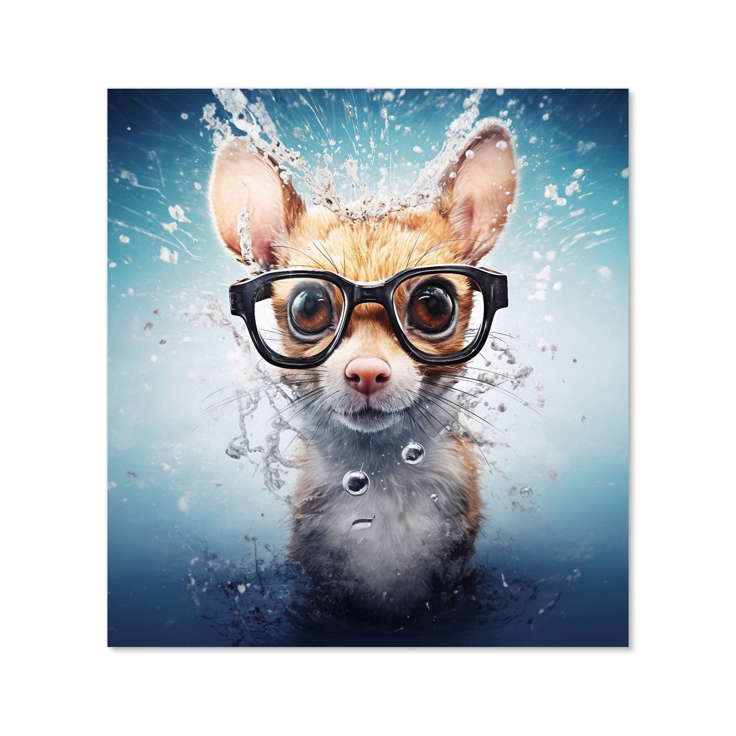 Splashart Doormouse With Glasses Kitchen Splashback