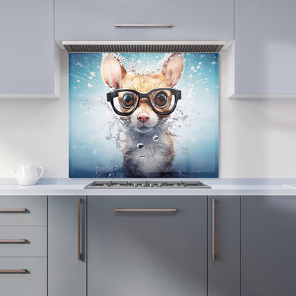 Splashart Doormouse With Glasses Kitchen Splashback