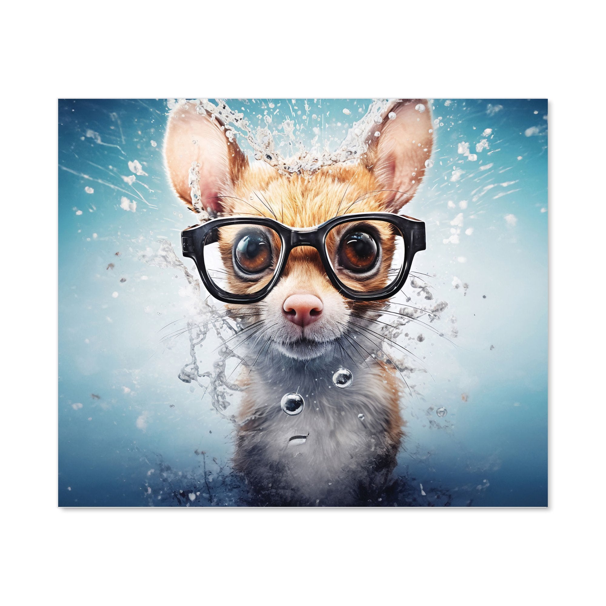 Splashart Doormouse With Glasses Kitchen Splashback
