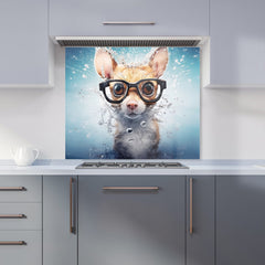 Splashart Doormouse With Glasses Kitchen Splashback