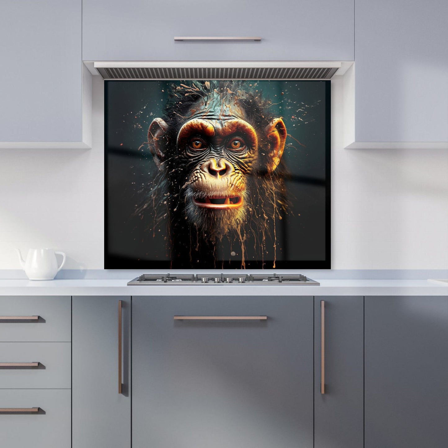 Splashart Monkey Face Kitchen Splashback