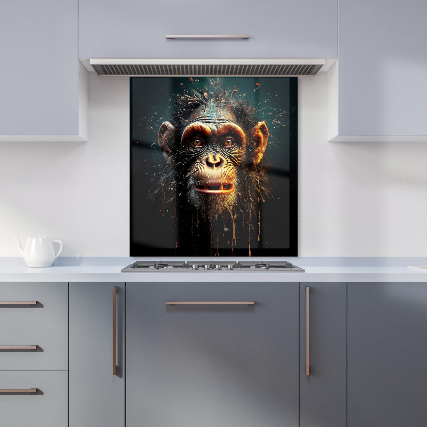 Splashart Monkey Face Kitchen Splashback