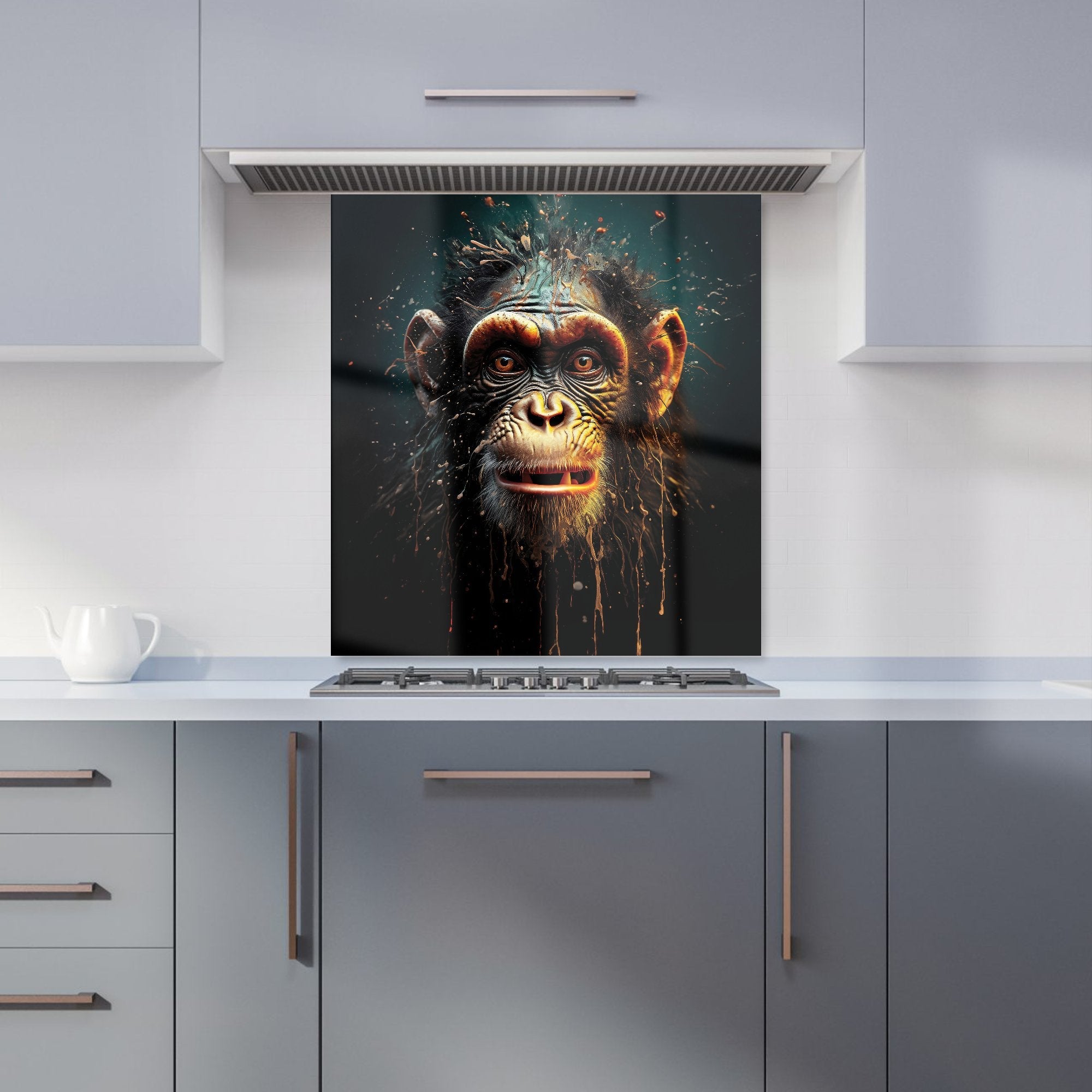 Splashart Monkey Face Kitchen Splashback