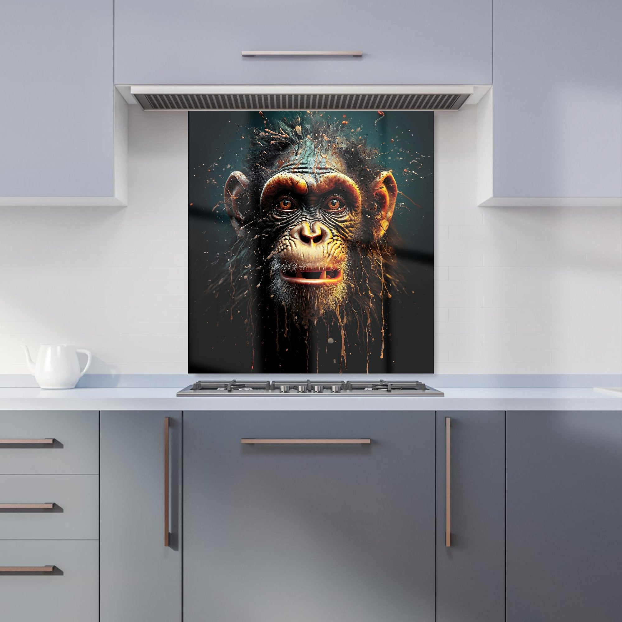 Splashart Monkey Face Kitchen Splashback