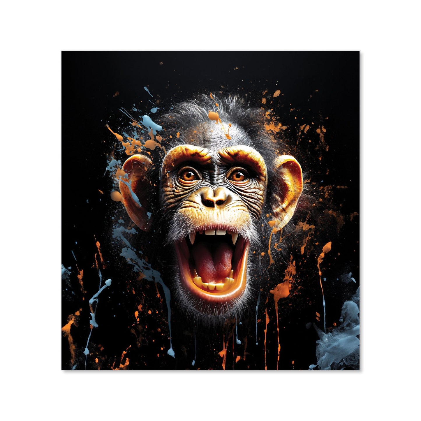 Monkey Face Splashart Kitchen Splashback