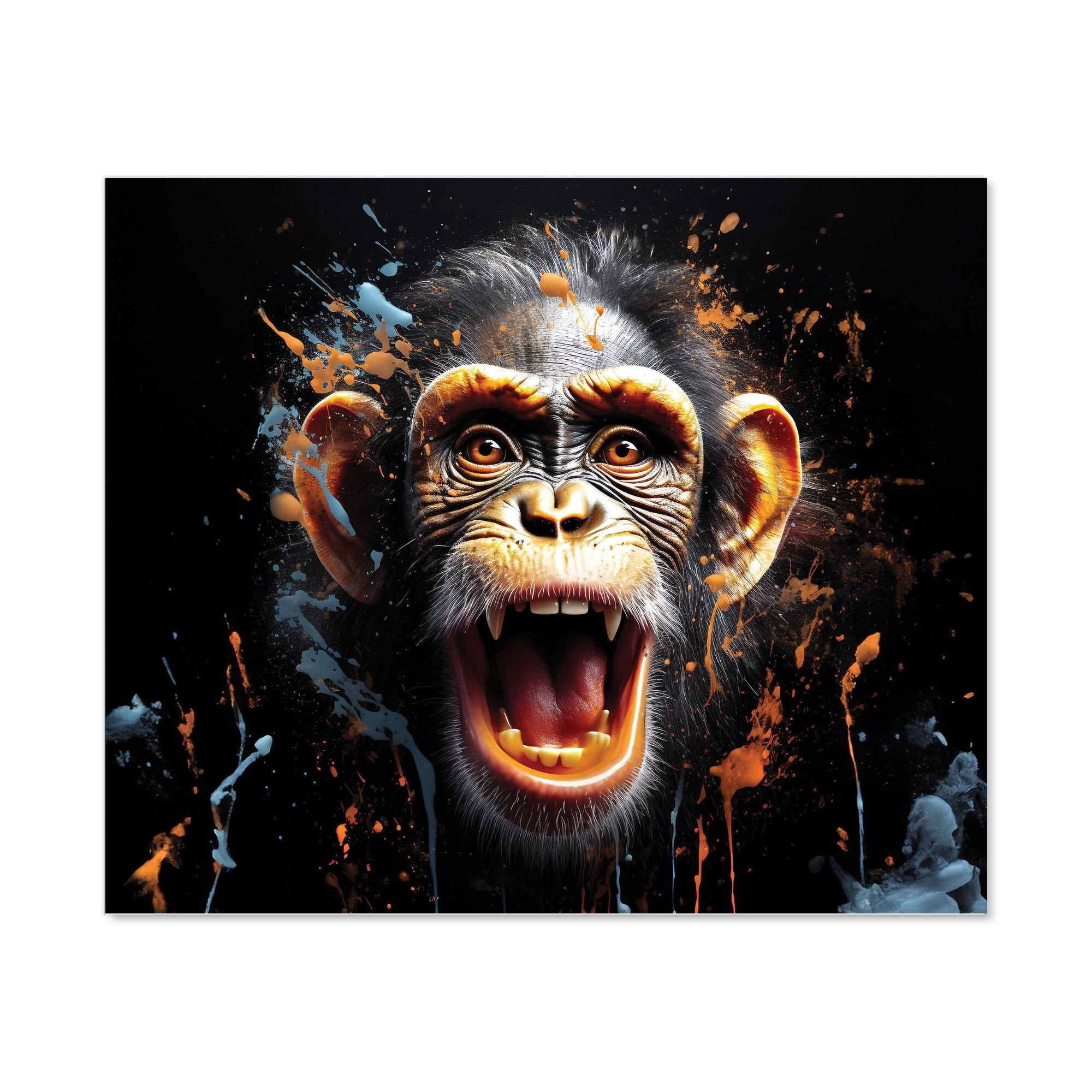 Monkey Face Splashart Kitchen Splashback