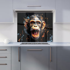 Monkey Face Splashart Kitchen Splashback