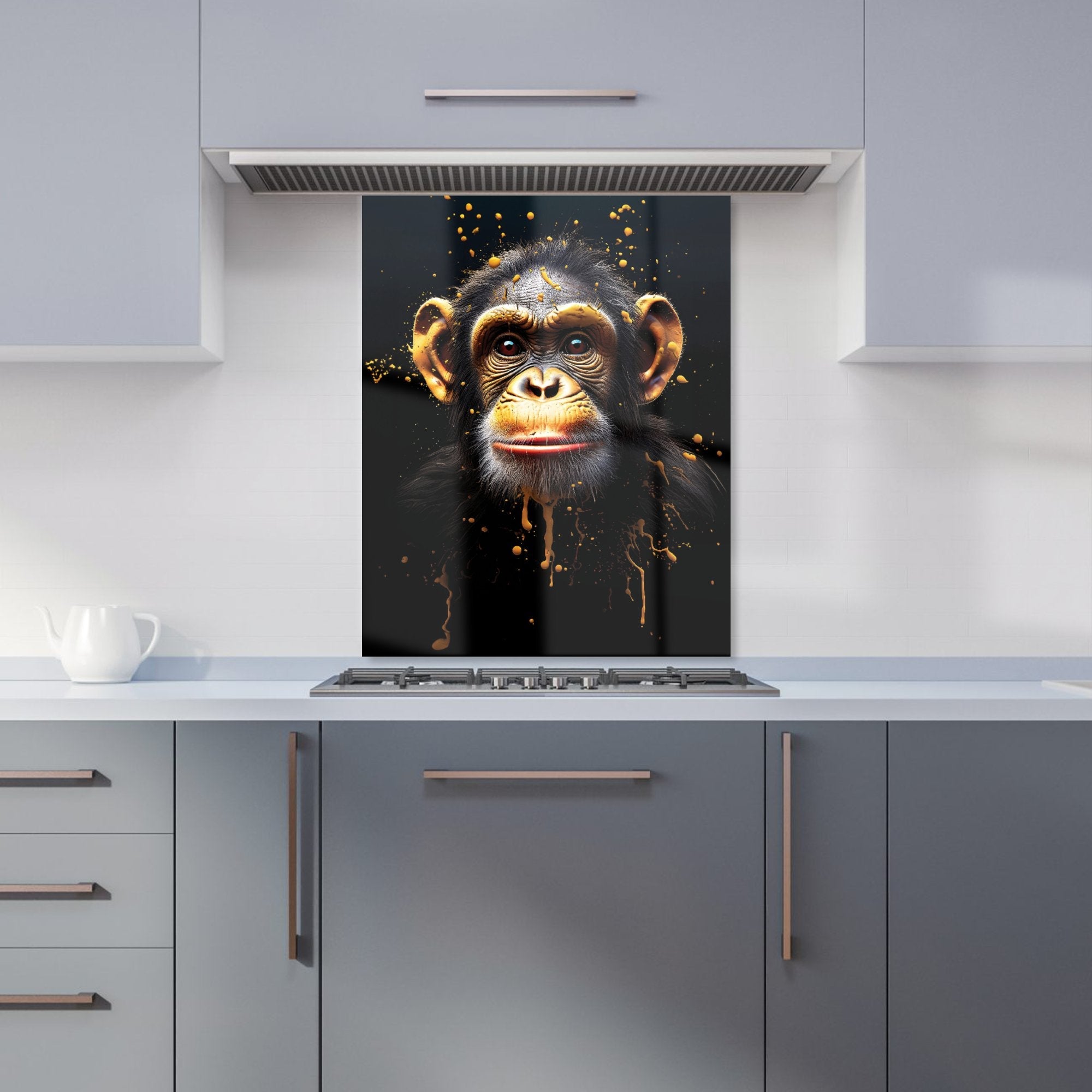 Splashart Cheeky Chimp Face Kitchen Splashback