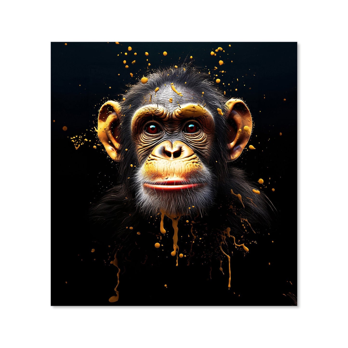 Splashart Cheeky Chimp Face Kitchen Splashback