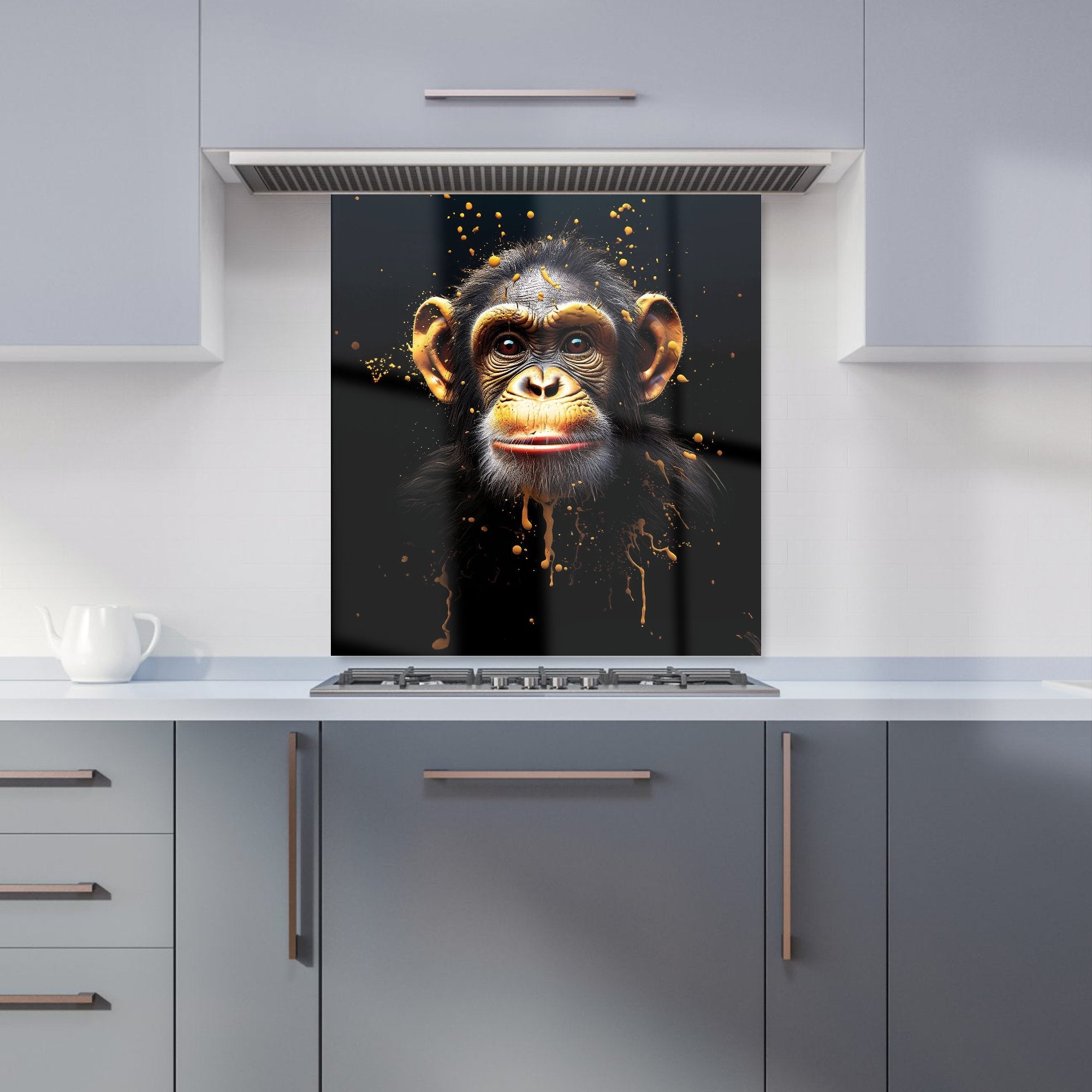 Splashart Cheeky Chimp Face Kitchen Splashback