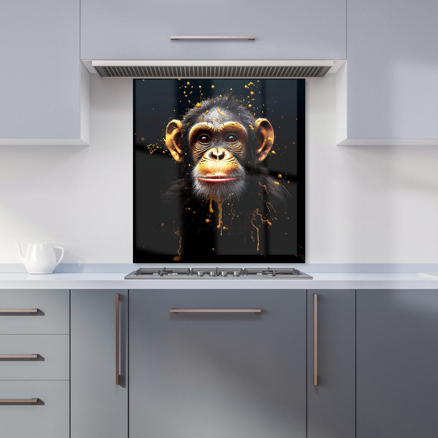 Splashart Cheeky Chimp Face Kitchen Splashback