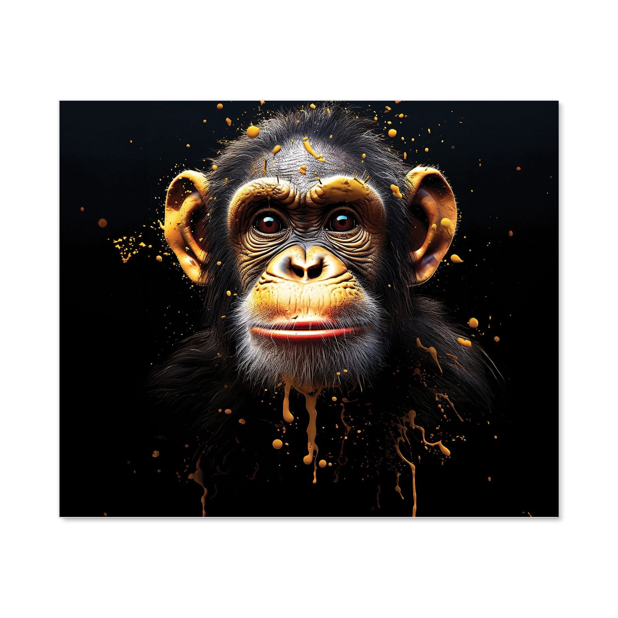 Splashart Cheeky Chimp Face Kitchen Splashback