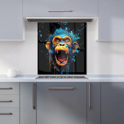 Crazy Monkey face Splashart Kitchen Splashback