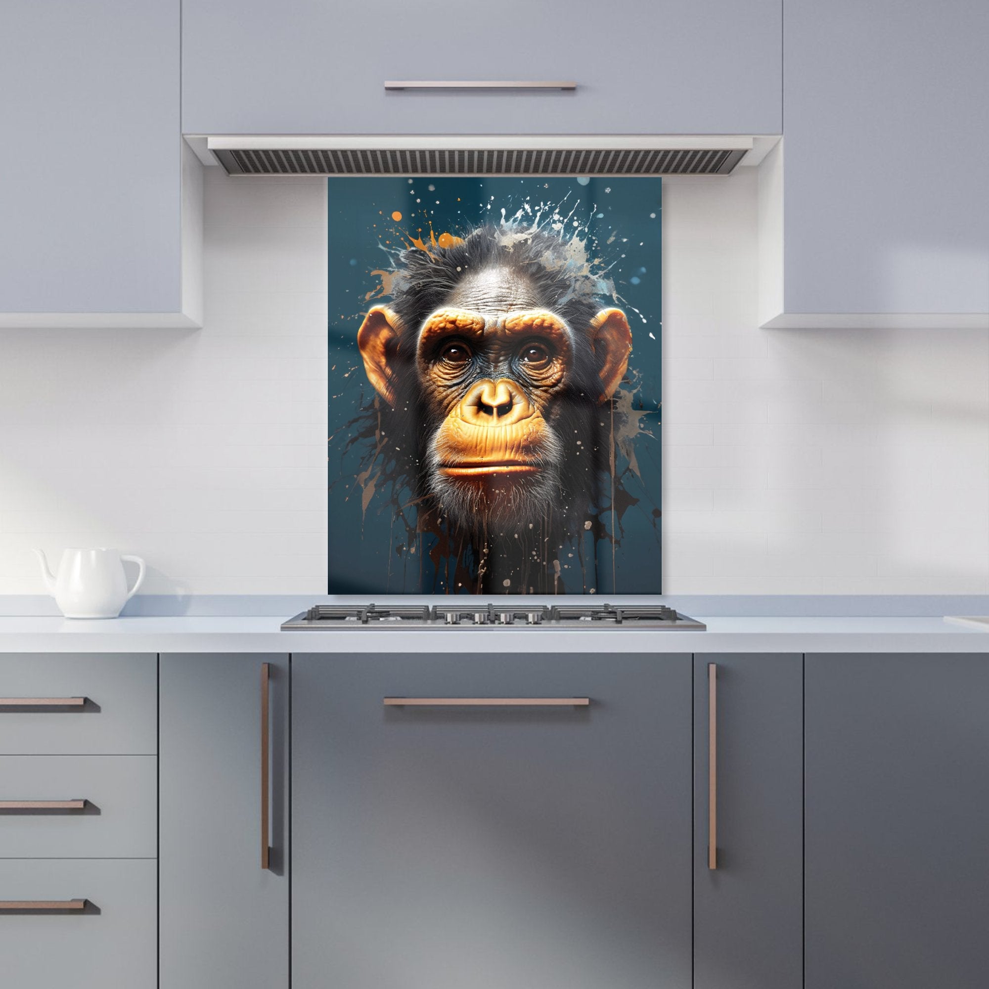 Splashart Realistic Monkey Face Kitchen Splashback
