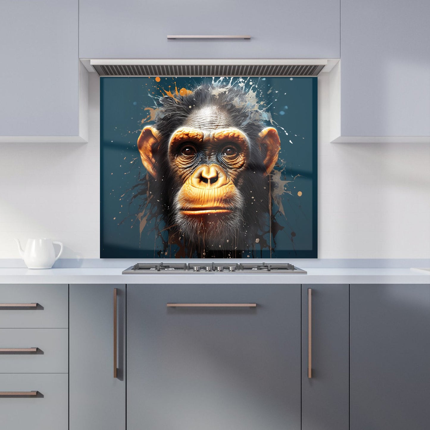 Splashart Realistic Monkey Face Kitchen Splashback