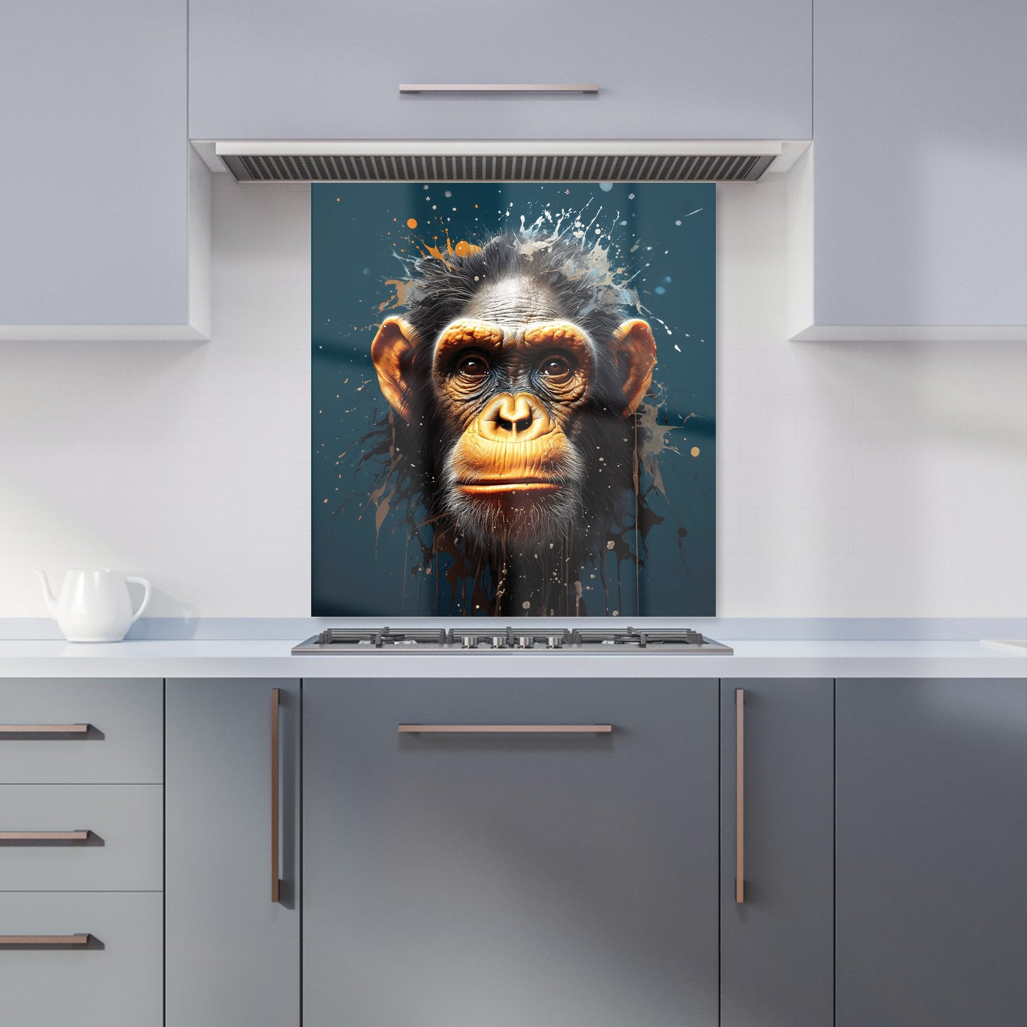 Splashart Realistic Monkey Face Kitchen Splashback