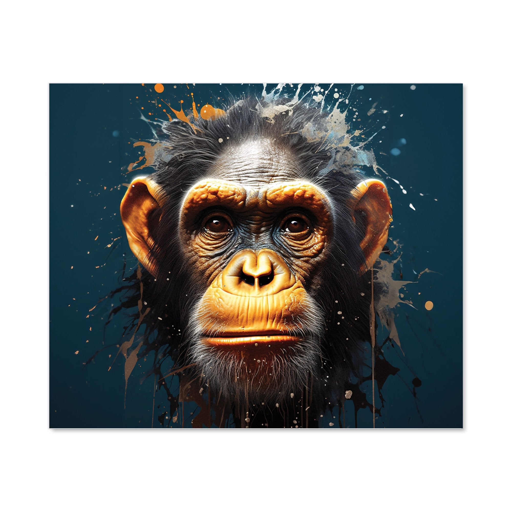 Splashart Realistic Monkey Face Kitchen Splashback