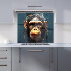 Splashart Realistic Monkey Face Kitchen Splashback
