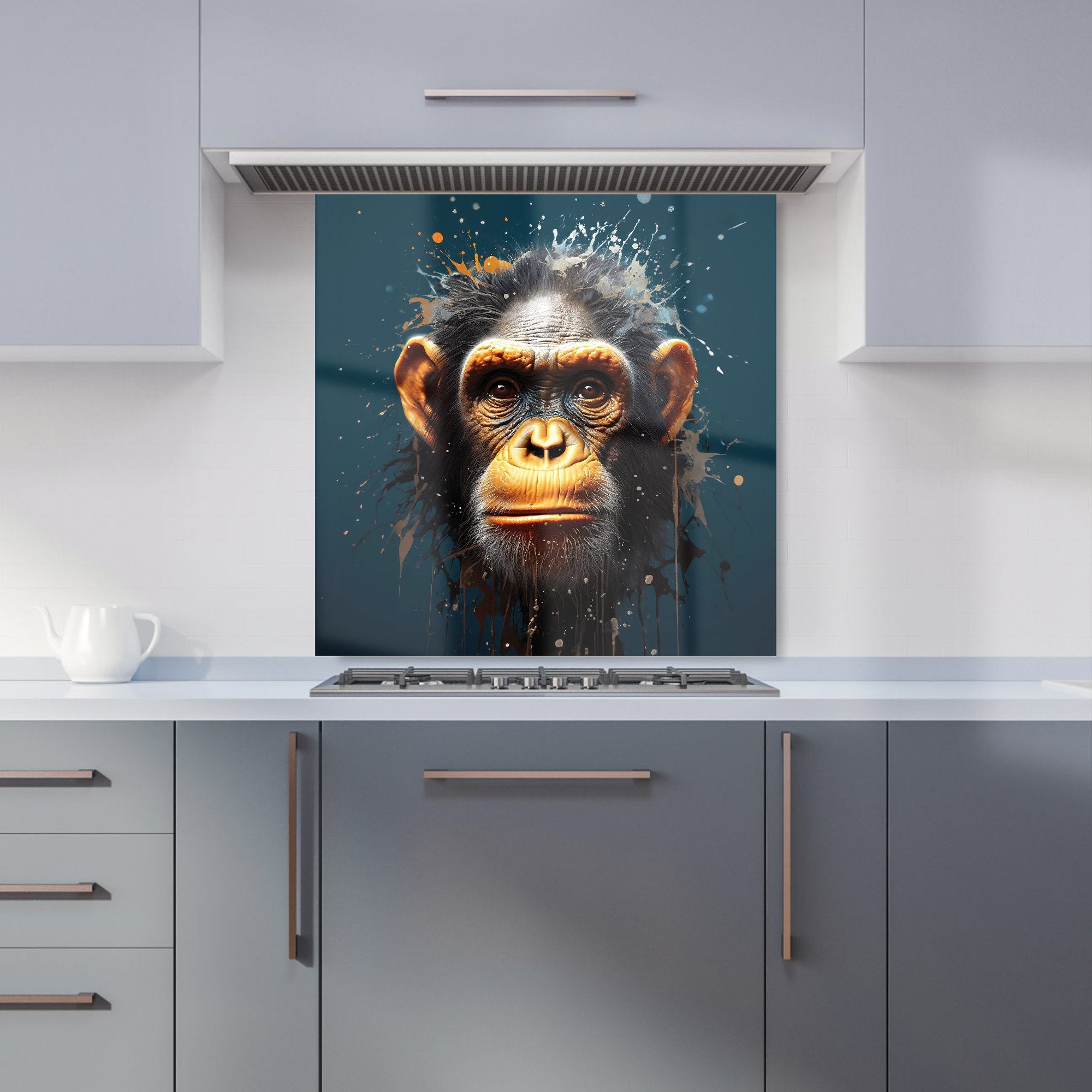 Splashart Realistic Monkey Face Kitchen Splashback