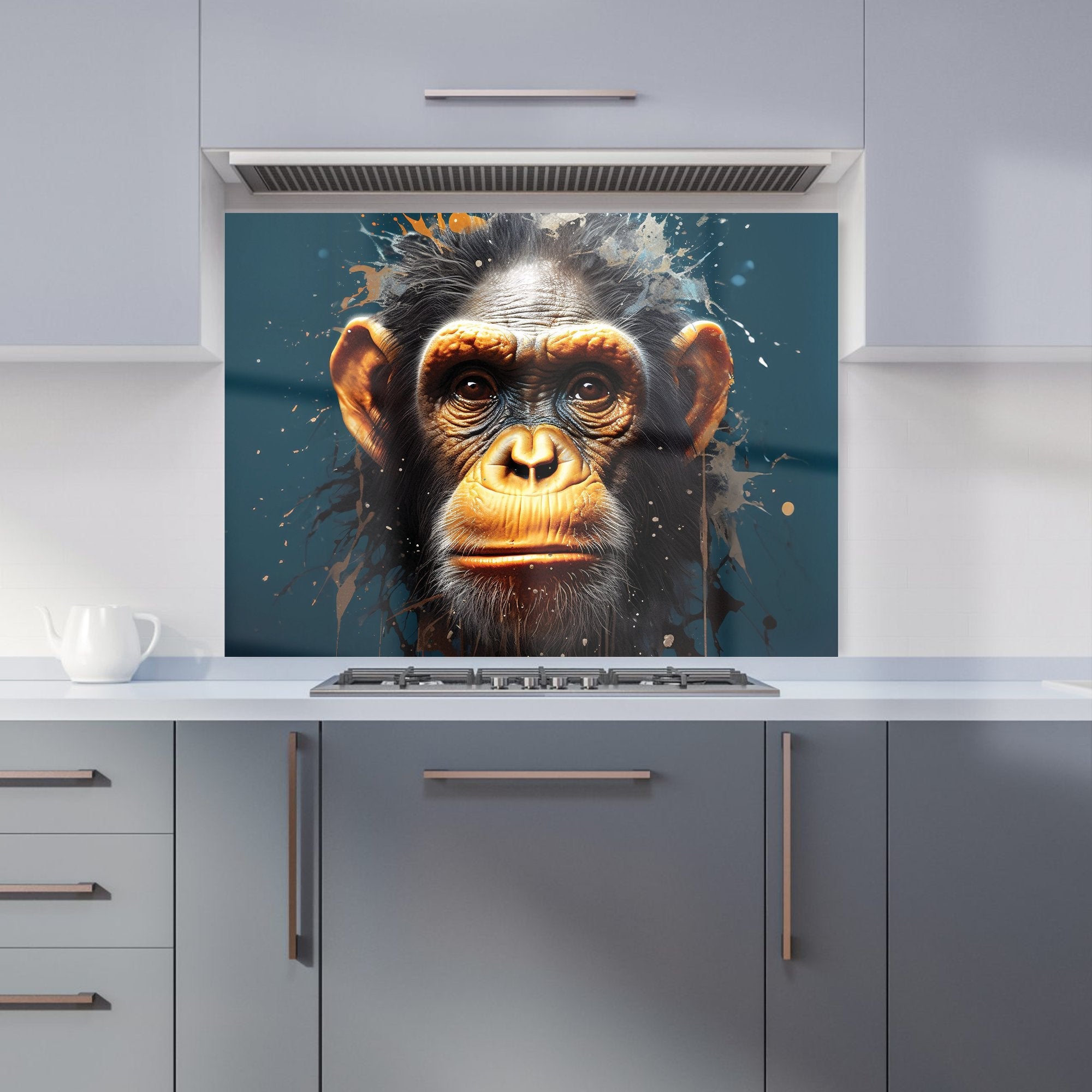 Splashart Realistic Monkey Face Kitchen Splashback