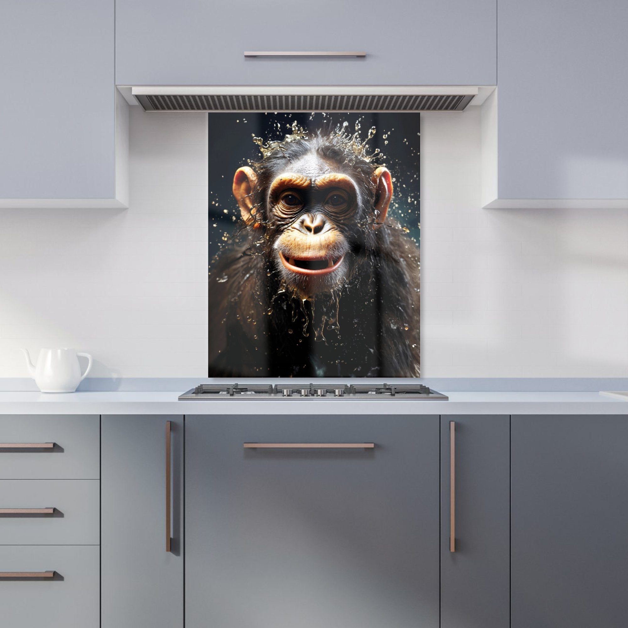 Realistic Monkey Face Splashart Kitchen Splashback