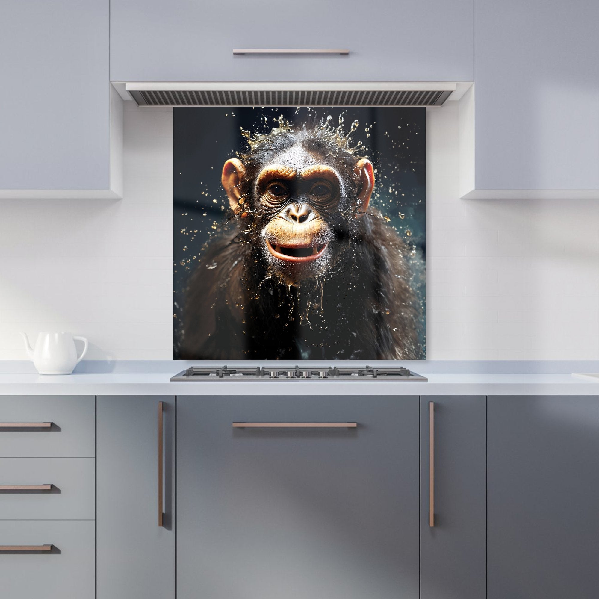 Realistic Monkey Face Splashart Kitchen Splashback