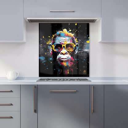 Coloured Splashart Monkey Face Kitchen Splashback