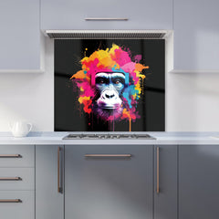 Multi Coloured Monkey Face Kitchen Splashback