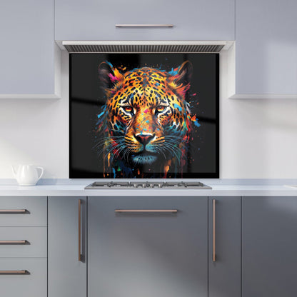 Splashart Leopard Face Kitchen Splashback