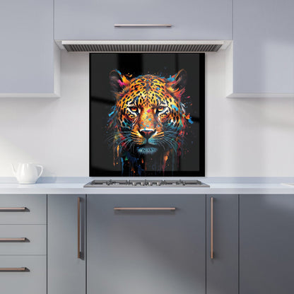 Splashart Leopard Face Kitchen Splashback