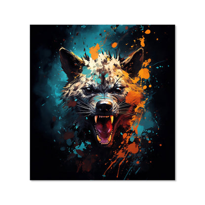 Splashart Angry Hyena Face Kitchen Splashback